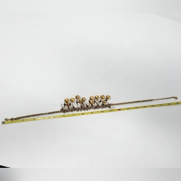 Vintage Talbots Multi Strand‎ Smoky Glass Crystal Beads Copper Necklace - Picture 6 of 10